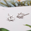 Silver needle, asymmetrical earrings, Japanese and Korean, silver 925 sample, simple and elegant design