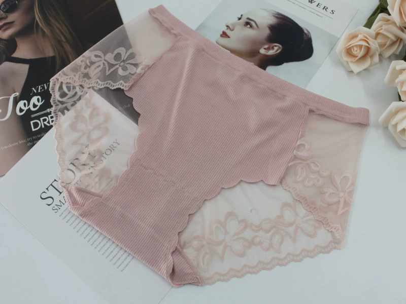 维密姑娘 Summer sexy pants, underwear, mid rise, plus size