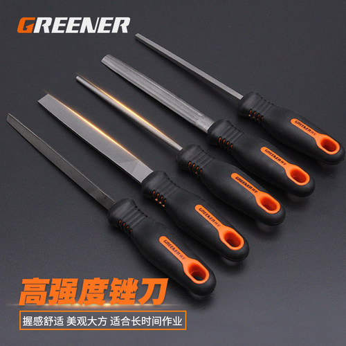 Green forest medium tooth file/wood woodworking metal grinding file flat file triangular semicircular diamond file file