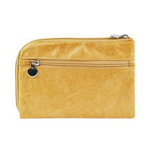 防水复古杜邦纸钱包定制男女真皮卡包双拉链钥匙零钱包硬币耳机包