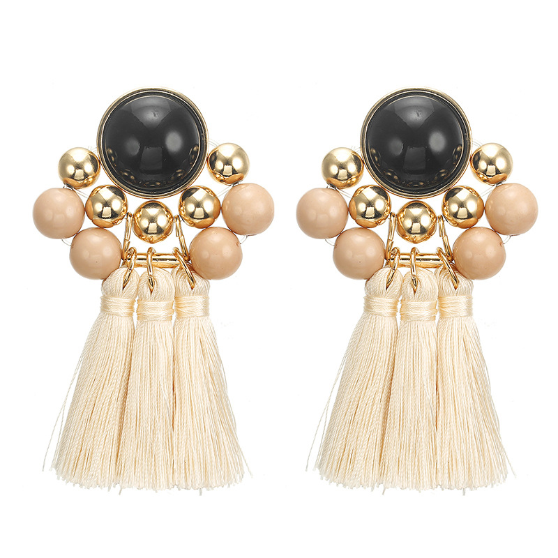 欧美网红风合金流苏耳环几何夸张夜店耳钉耳环波西米亚流苏耳环女