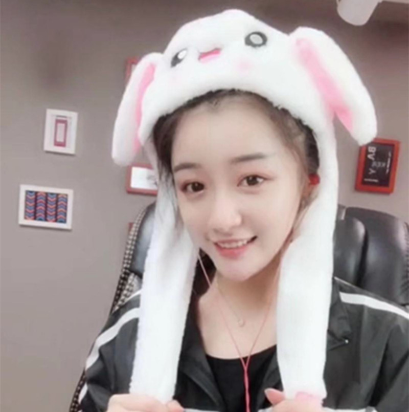 Tiktok sombrero mismo sombrero de oreja de conejo celebridad de Internet mismo sombrero de conejo con orejas de pellizco