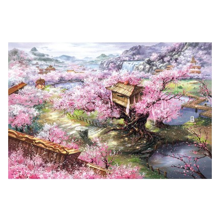 Rompecabezas 1000 unidades de papel mini rompecabezas adulto al por mayor Mini descompresión educativos pintura al óleo paisaje juguetes puesto