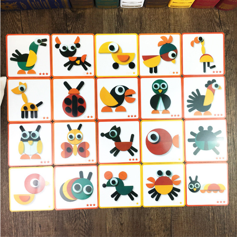 Montessori divertido rompecabezas animal ZKB02 educación temprana rompecabezas inteligencia rompecabezas de juguete para niños