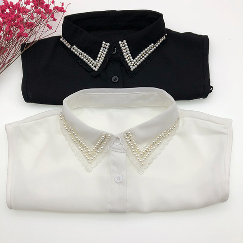 Women's Versatile Collar Factory Direct Sales Clothing Accessories Fashion Diamond Fake Collar Embroidery Beading Series Fake Collar