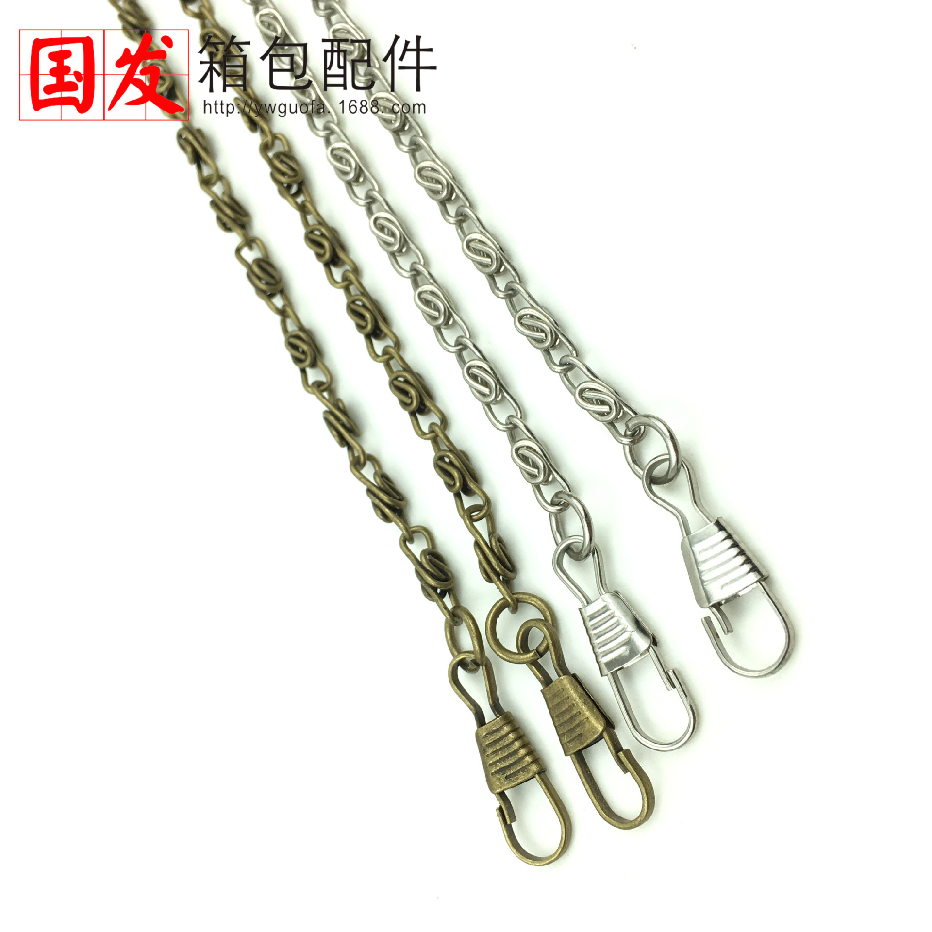 Cadena de diez mil caracteres de 120CM Cadena de diez mil caracteres de 40CM Bronce, plata, bolsa de oro, accesorios de equipaje disponibles a mano de bricolaje