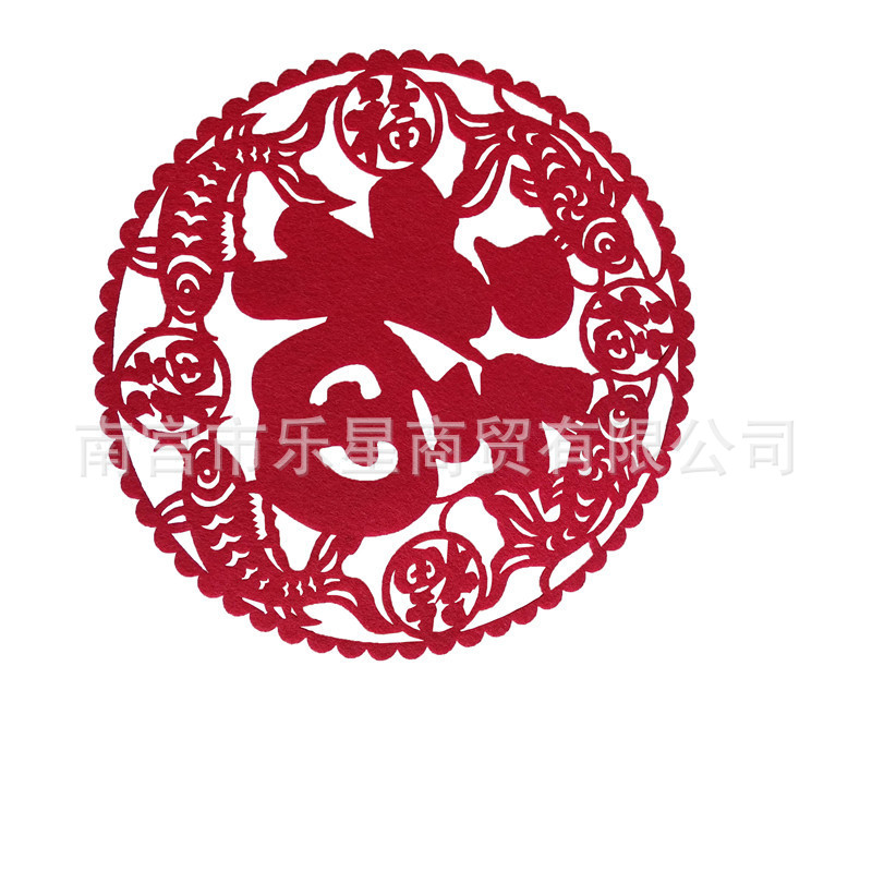 背胶毛毡立体福字门贴 春节挂件 批发创意无纺布饰品过年春节装饰