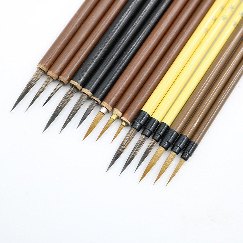 メーカーの狼のネズミのひげの絵画の手描きの水彩ペンのセットの細い線画の辺の工筆の白い線の筆