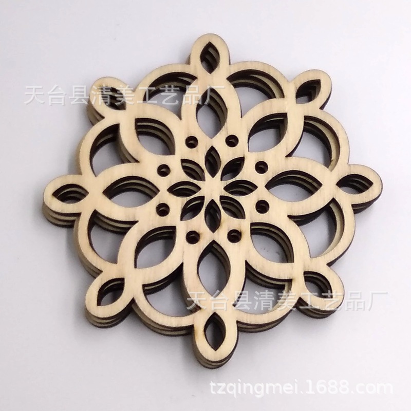 120mm comida posavasos SERIE DE MADERA DIY junta de madera 3 piezas un paquete