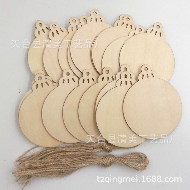 Registro nueva linterna de madera chips DIY decorativo de madera linterna forma madera chips 10/20 piezas un paquete con cuerda de cáñamo