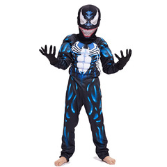 Venom Spider-Man cosplay costume black muscle hero one-piece tight clothes stage performance costume