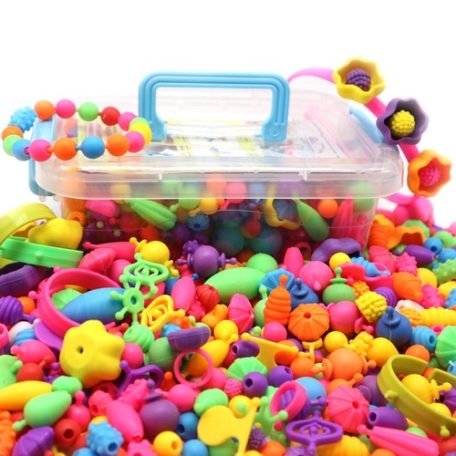 Factory Price Direct Selling Boxed Educational Toys Cordless Pop Beads DIY Handmade Beads Plastic Beads Girls Toys