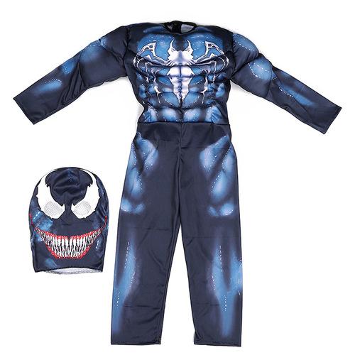 Venom cosplay performance suit Venom symbiote muscle suit black Spider-Man adult and children's performance suit