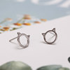 Silver needle, asymmetrical earrings, Japanese and Korean, silver 925 sample, simple and elegant design