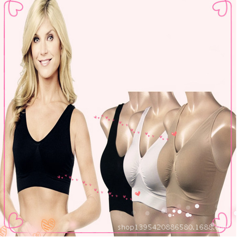 Transfronterizo más tamaño de las mujeres corriendo yoga deportes sujetador AH BRA ropa interior deportiva sola capa sin almohadilla de pecho