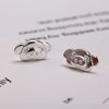 Silver needle, asymmetrical earrings, Japanese and Korean, silver 925 sample, simple and elegant design