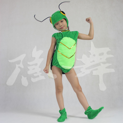 New children's cartoon performance costumes, caterpillar and grasshopper style dance costumes, adult parent-child photography costumes