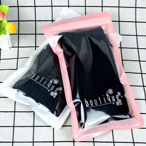 Leggings clothing packaging bag manufacturer one-piece pants children ladies stockings plastic ziplock bag PE bag logo