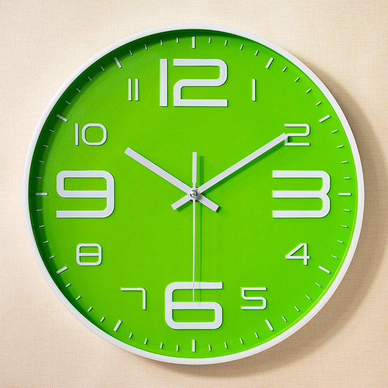 Suministro directo de fábrica sala de estar Reloj de pared reloj estéreo convexo Reloj de pared de plástico reloj de cuarzo de 10 pulgadas