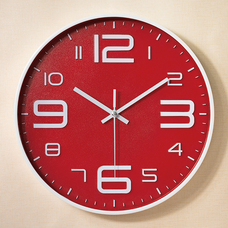 Suministro directo de fábrica sala de estar Reloj de pared reloj estéreo convexo Reloj de pared de plástico reloj de cuarzo de 10 pulgadas