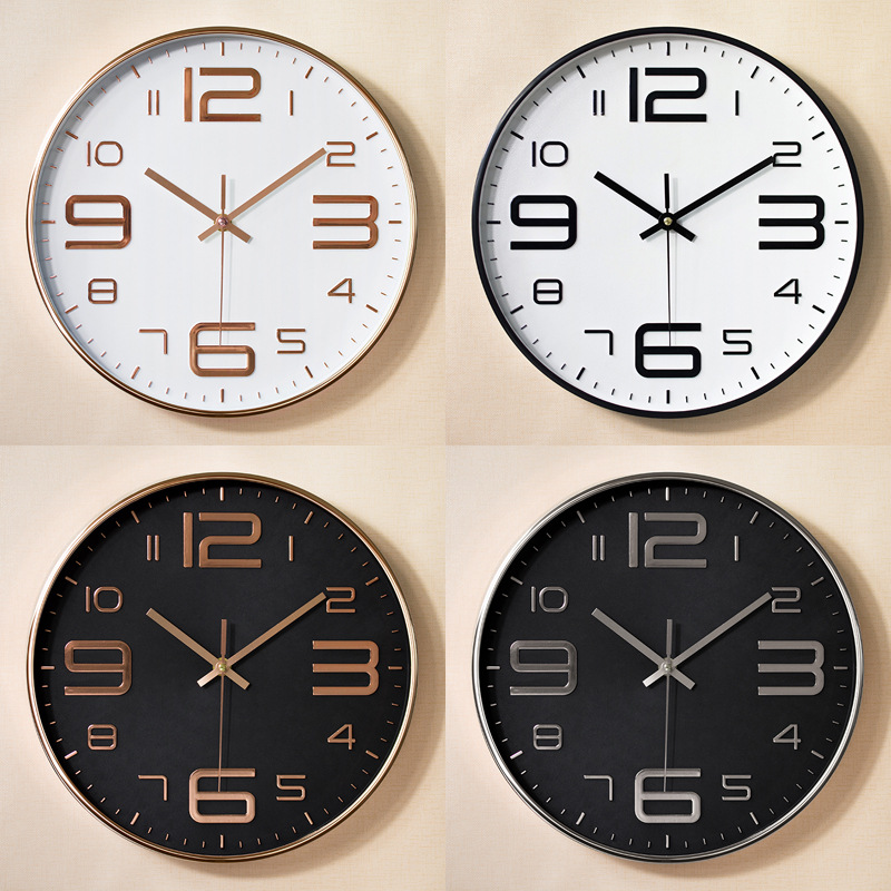Suministro directo de fábrica sala de estar Reloj de pared reloj estéreo convexo Reloj de pared de plástico reloj de cuarzo de 10 pulgadas