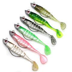 Fishing Lure: Fish-Shaped Bait with Dual Colors, 13cm/26g, 10cm/15g, Curved Hook, T-Tail Soft Bait, Bulk Wholesale