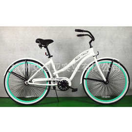 26寸女式沙滩自行车BICYCLES BIKE 价格便宜车海滩车城市淑女车