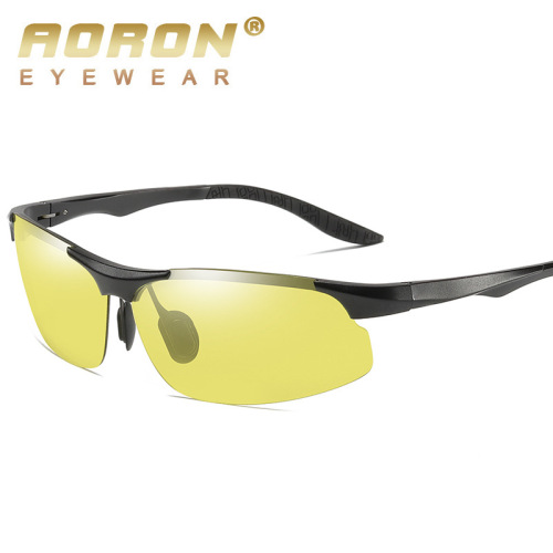 厂家直售新款偏光夜视变色墨镜太阳镜眼镜会变色墨镜驾驶眼镜8003