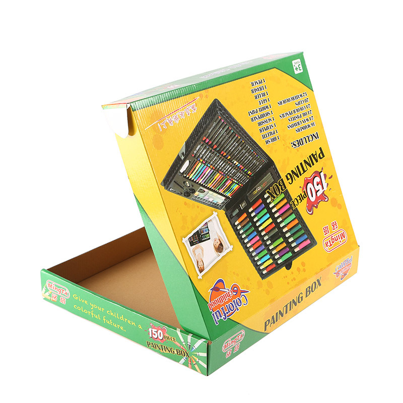 新款水彩笔飞机盒 瓦楞纸盒服装饰品通用包装盒印刷定制logo