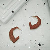 Design brand wooden earrings, Korean style, European style