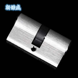 耐用铝门全铜60平开铝门锁芯断桥门锁双面心保险双面带钥匙铜锁心