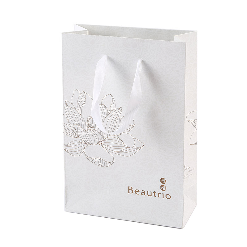 方底白卡纸服装购物礼品手提袋广告手提袋服装个性礼品纸袋可印刷