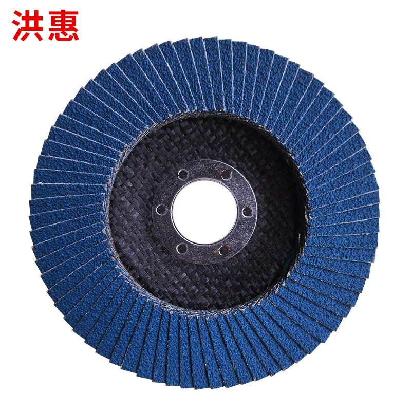 Лепестковые круги 4inch для металла и дерева, специализированные для полировки и шлифовки, с синим абразивом для нержавеющей стали.