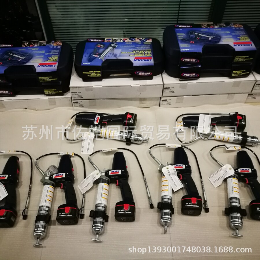 美国LINCOLN品牌原装用220V电压充电式黄油枪 1400型号加油枪