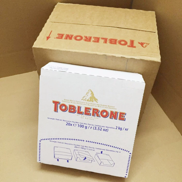 [25-й год 1 Швейцарский треугольник Toblerone Kraft медовый белый шоколад 100г*20 шт в упаковке]