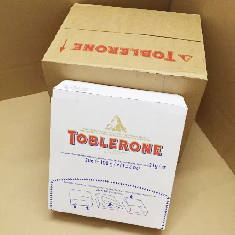 [25-й год 1 Швейцарский треугольник Toblerone Kraft медовый белый шоколад 100г*20 шт в упаковке]