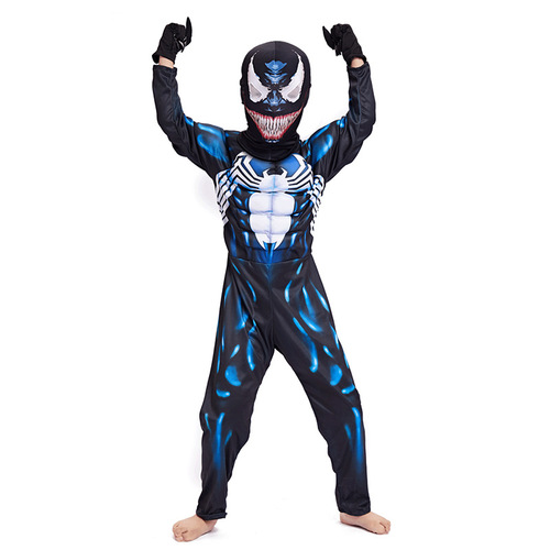 Venom Spider-Man cosplay costume black muscle hero one-piece tight clothes stage performance costume