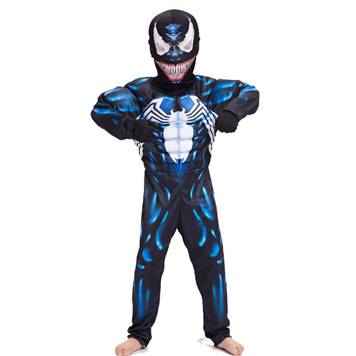 Venom Spider-Man cosplay costume black muscle hero one-piece tight clothes stage performance costume