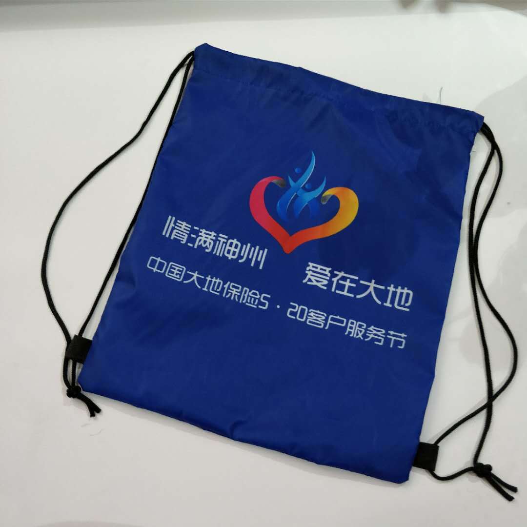 拉绳束口袋 涤纶束口袋 广州厂家大量批发 logo 尼龙拉绳背包