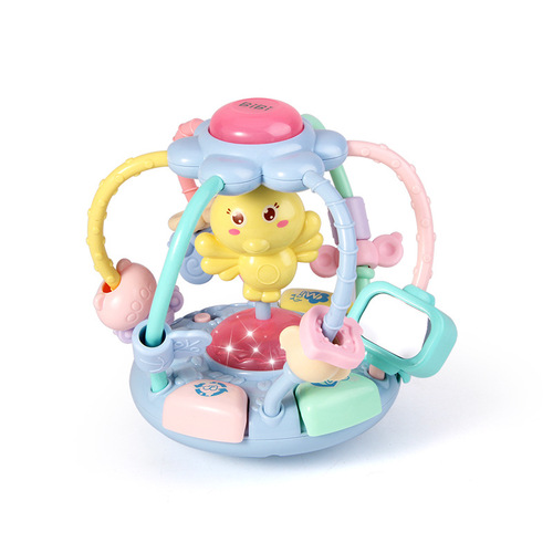 New 8-in-1 Multifunctional Music Story Baby Hand Rattle Baby Toy Bead Teether Hand Ball Wholesale