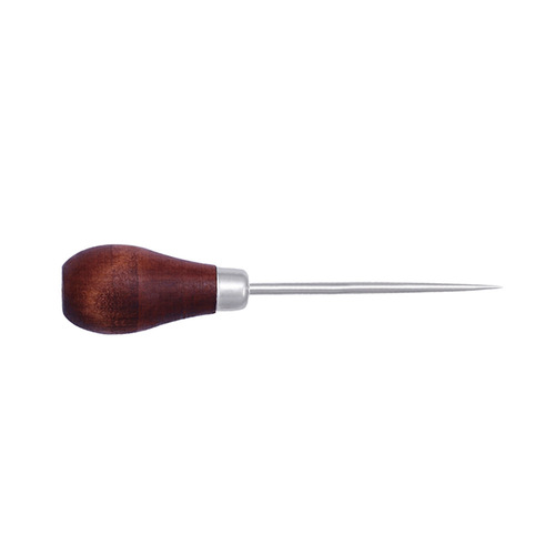 SKC wooden handle gourd awl, handmade leather awl, DIY knitting tool straight awl, curved awl, leather shoe repair drill