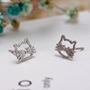 Silver needle, asymmetrical earrings, Japanese and Korean, silver 925 sample, simple and elegant design