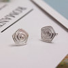 Silver needle, asymmetrical earrings, Japanese and Korean, silver 925 sample, simple and elegant design