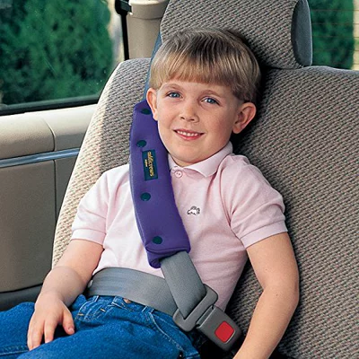 Children's Car Seatbelt Adjustment Seat belt shoulder pad - belt-neck-purple