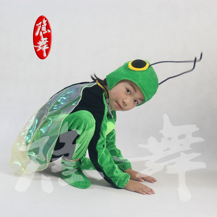 New Children's Cartoon Performance Clothing Caterpillar Grasshopper Style Dance Performance Clothing Adult Parent-Child Photography Clothing