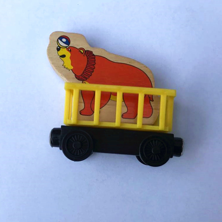 Juguete de Madera Magnético de Coche para Niños y Niñas, Tren Pequeño Educativo, Set de Modelo de Coche de Juguete, Venta al por Mayor