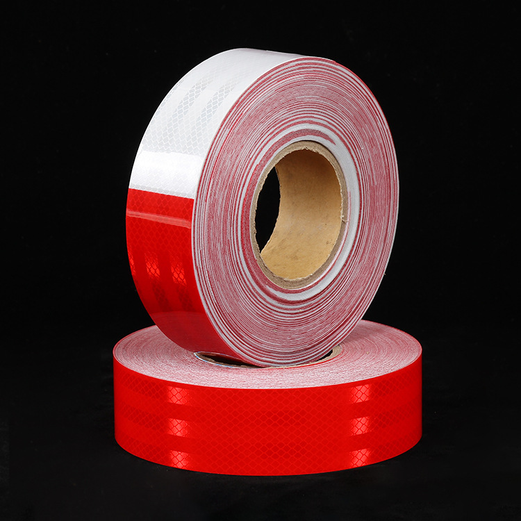 厂家定做货车年审车身反光贴 红白警示标识 反光条膜 反光条胶带