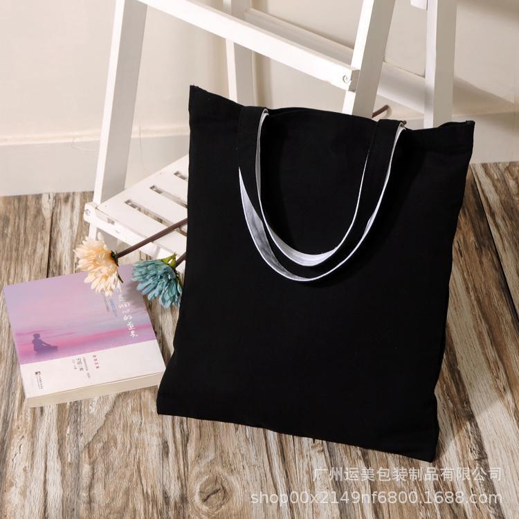 订空白学生简约手提帆布袋 创意广告纯棉卡通棉布袋印刷logo