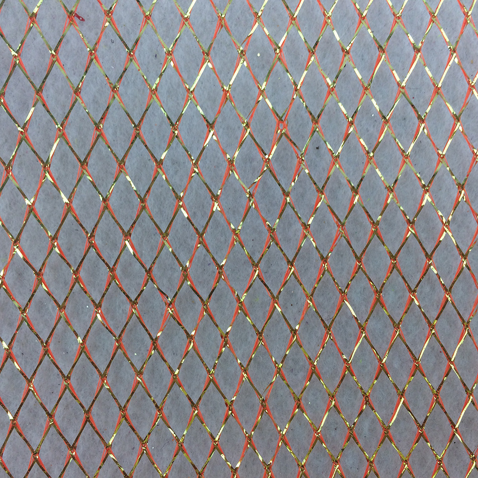 供应601彩色菱形网眼布金银丝网布四角金丝网