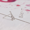 Silver needle, universal earrings, silver 925 sample, simple and elegant design